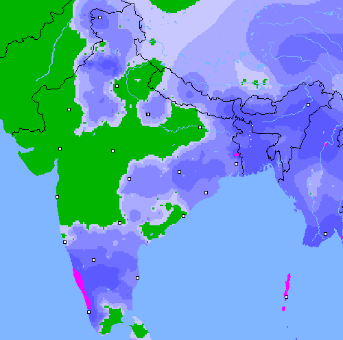 Precipitation (24 h) India